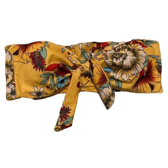 Zuful Yellow strapless Bikini top Small - Picture 1 of 5